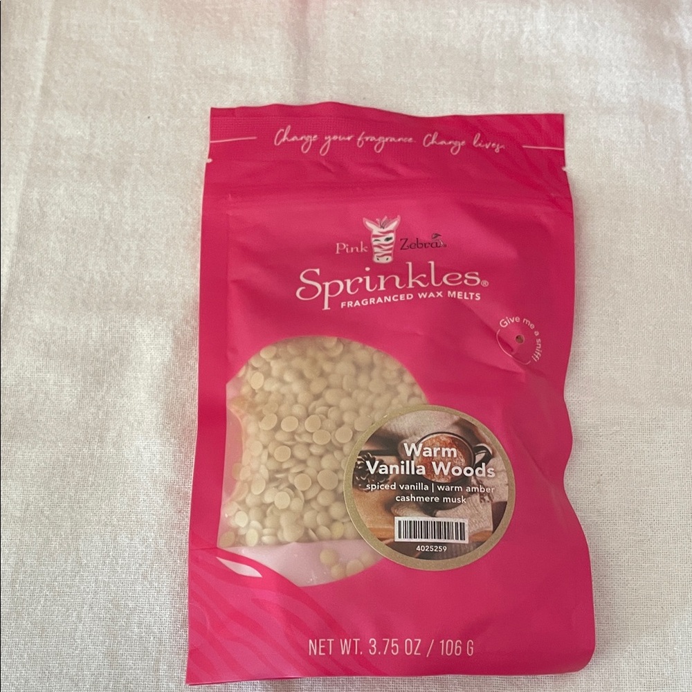 Pink Zebra Sprinkles Fragranced Wax Melts - Pink Packaging